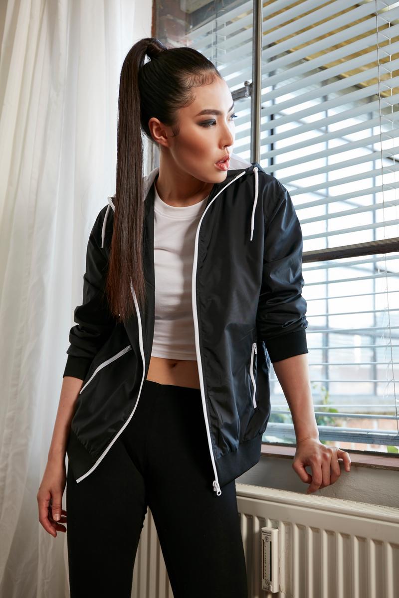Womens two-tone tech windrunner jacket
