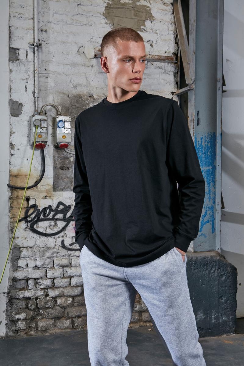Organic long sleeve with cuff rib