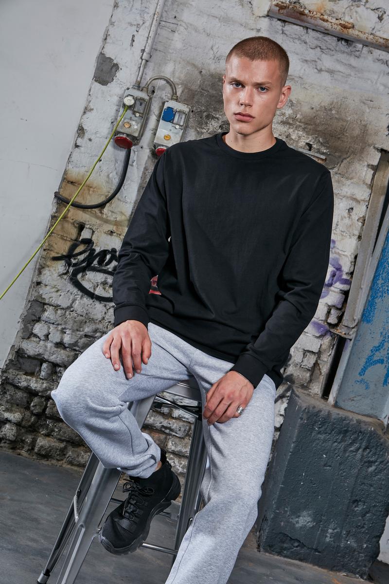Organic long sleeve with cuff rib