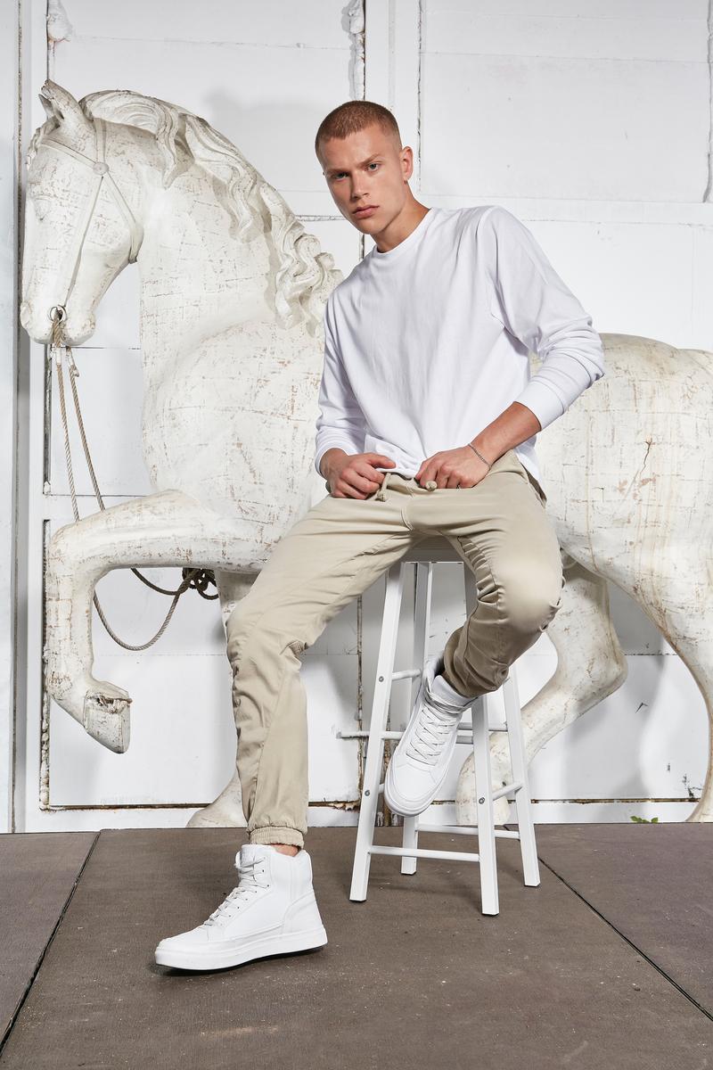 Organic long sleeve with cuff rib