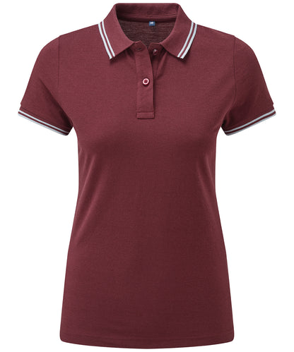 Women's classic fit tipped polo