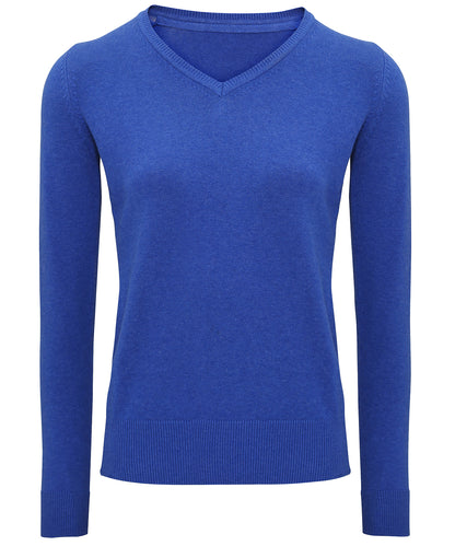 Women's cotton blend v-neck sweater