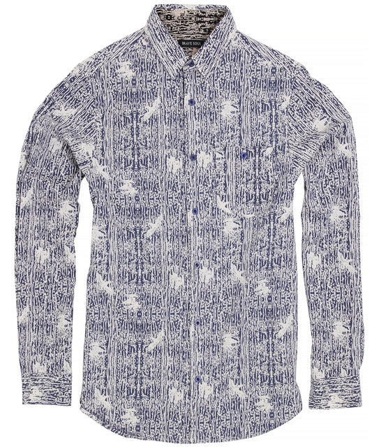Brave Soul Idris - long sleeve full printed shirt