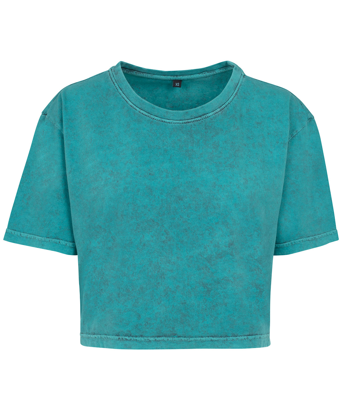 Women's acid washed cropped tee