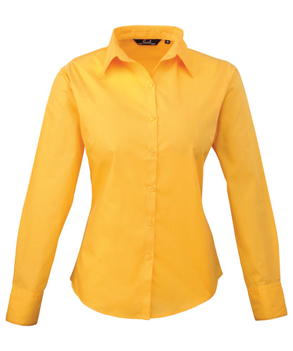 Women's poplin long sleeve blouse