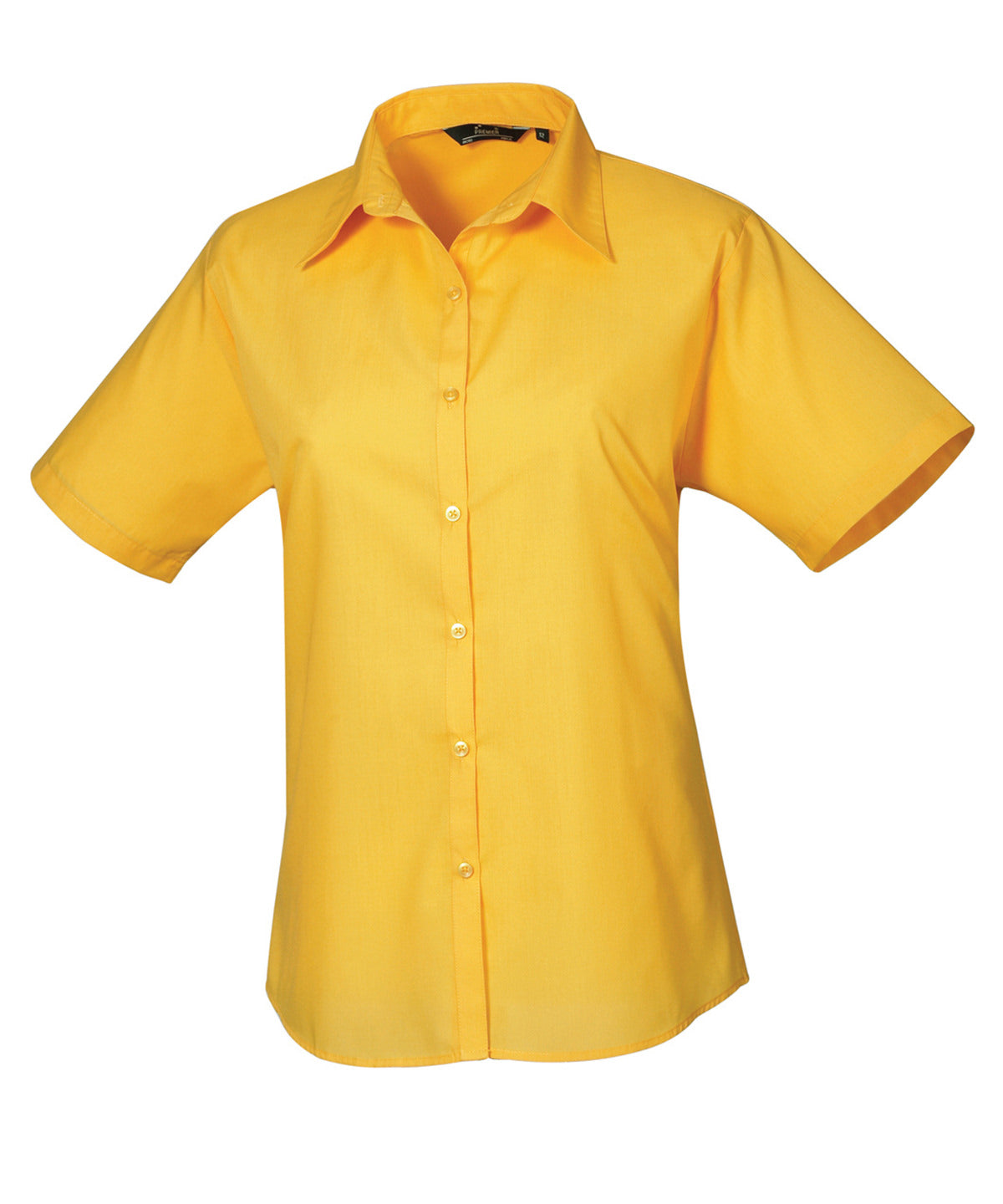 Women's short sleeve poplin blouse