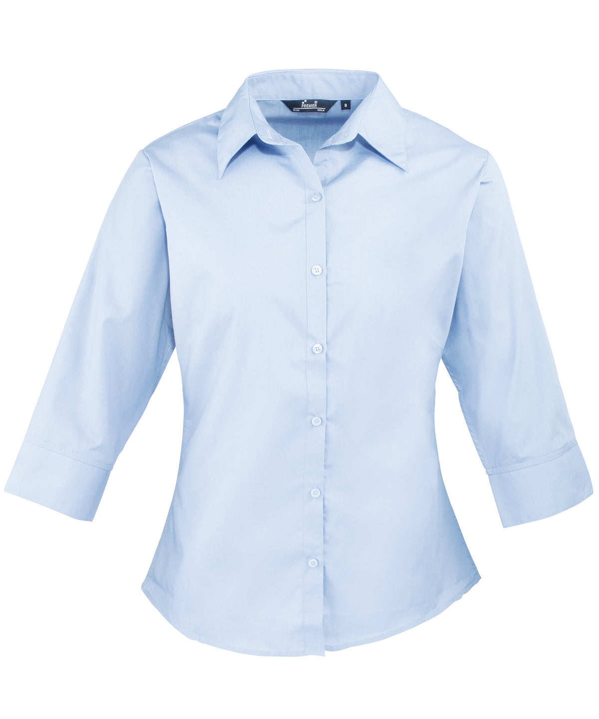 Women's ž sleeve poplin blouse