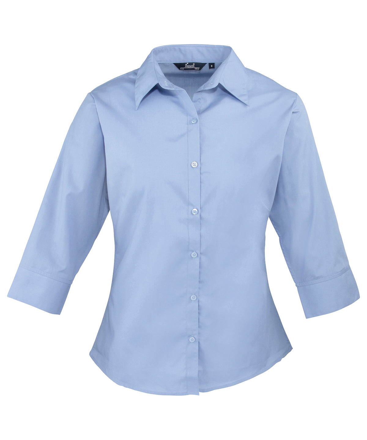 Women's ž sleeve poplin blouse
