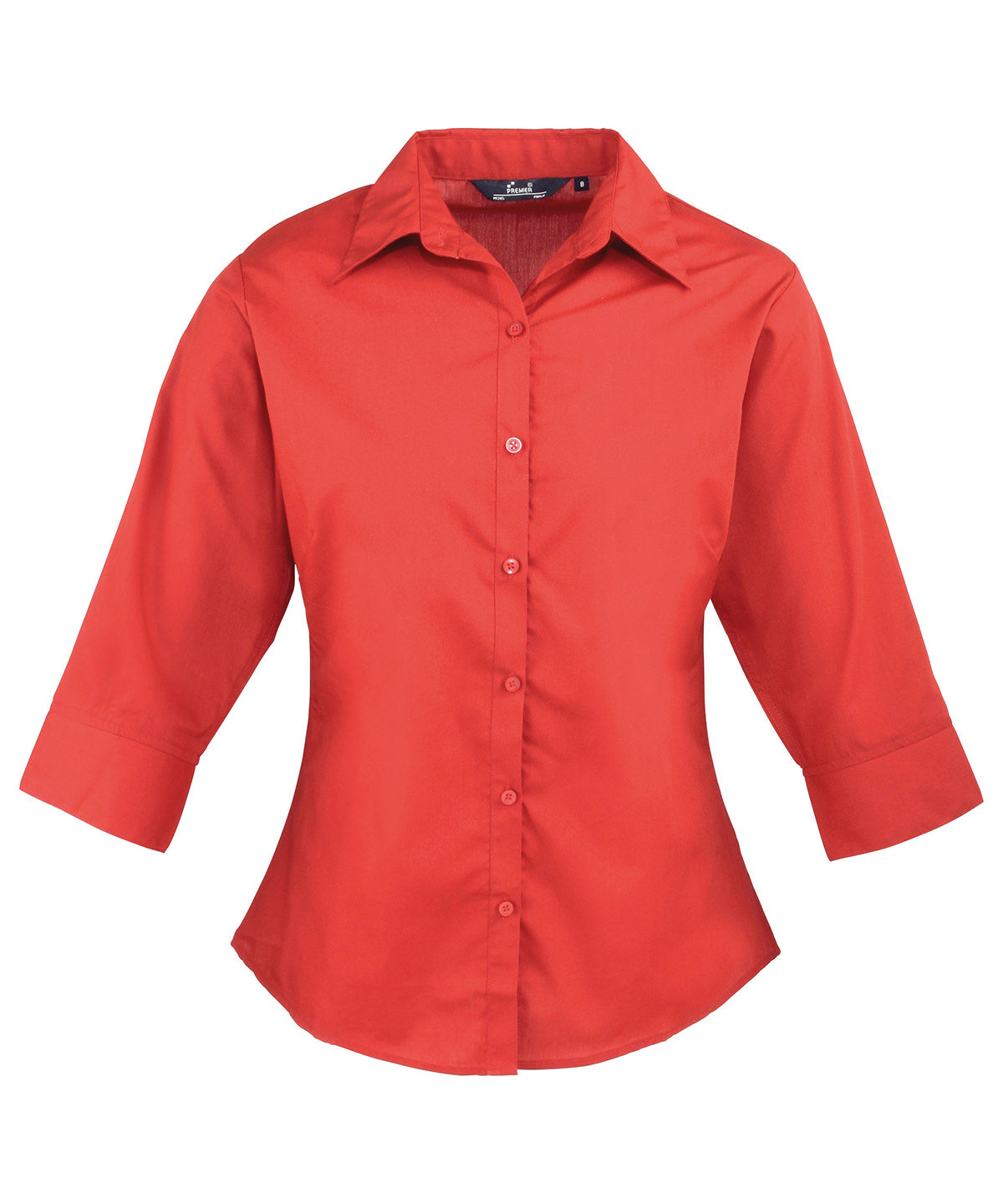 Women's ž sleeve poplin blouse