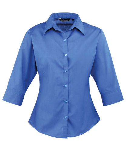 Women's ž sleeve poplin blouse