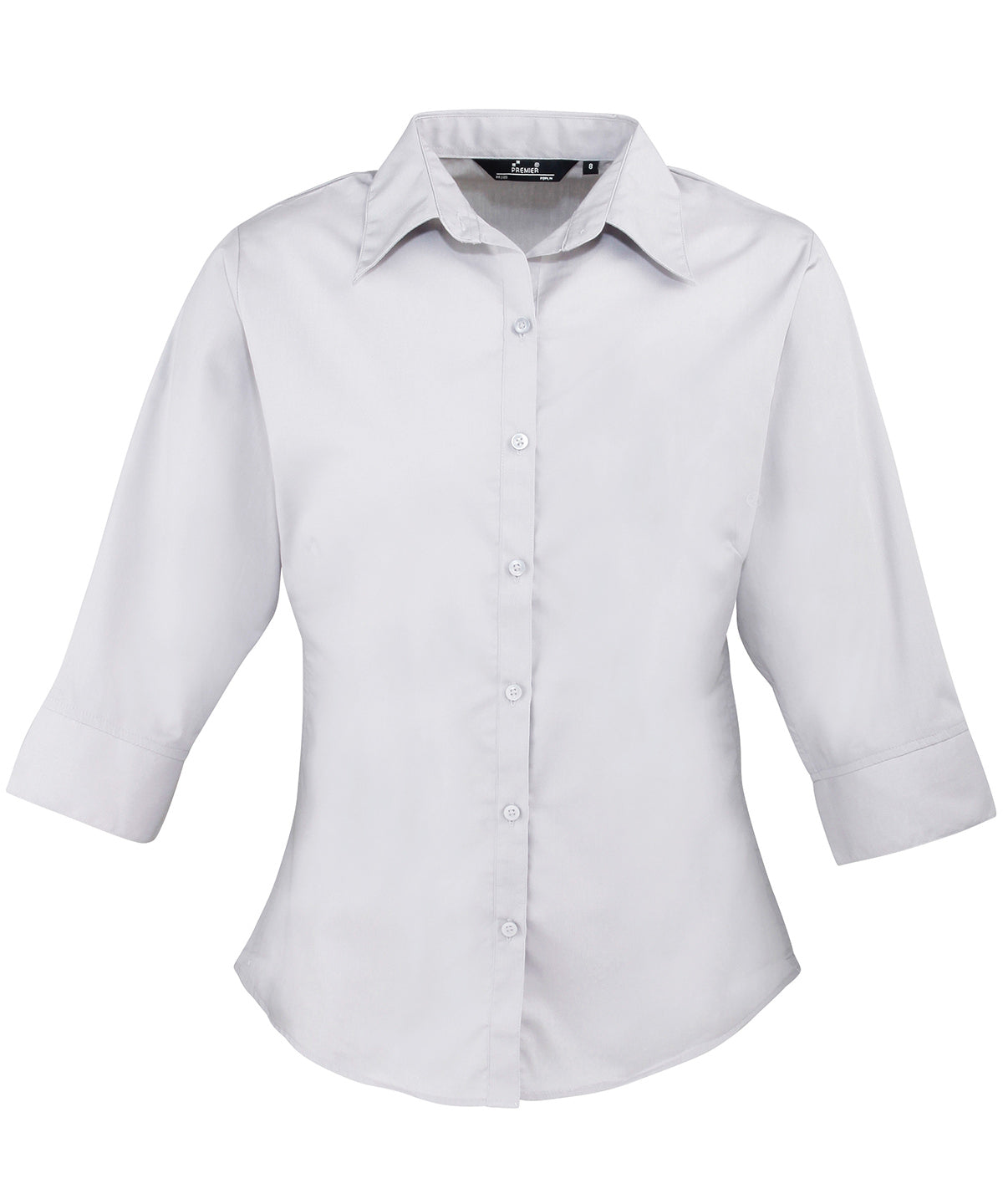 Women's ž sleeve poplin blouse