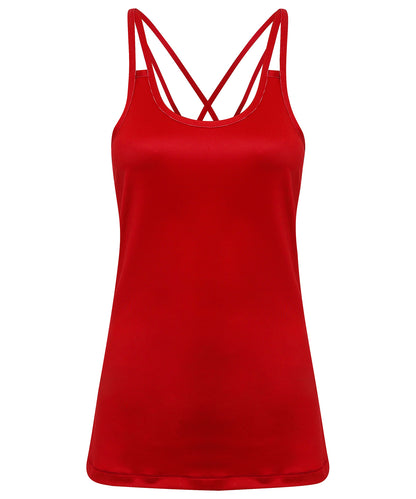 Women's TriDri® 'laser cut' spaghetti strap vest