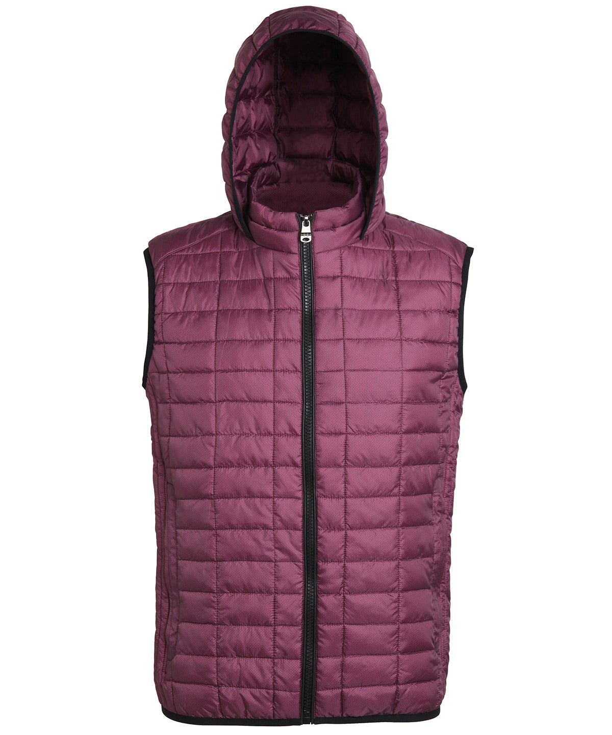 Women's honeycomb hooded gilet