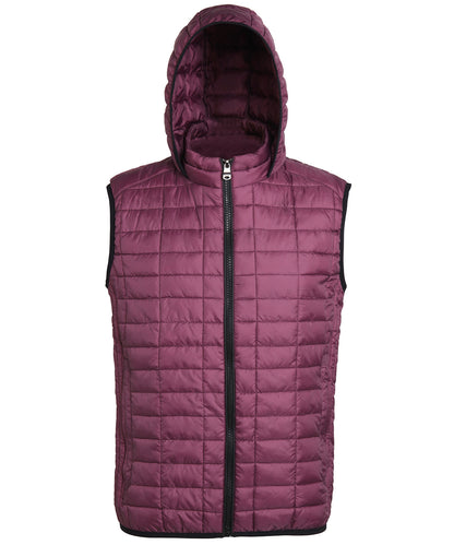 Women's honeycomb hooded gilet
