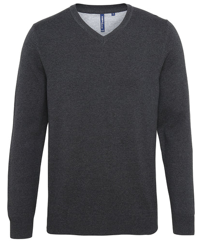 Men's cotton blend v-neck sweater