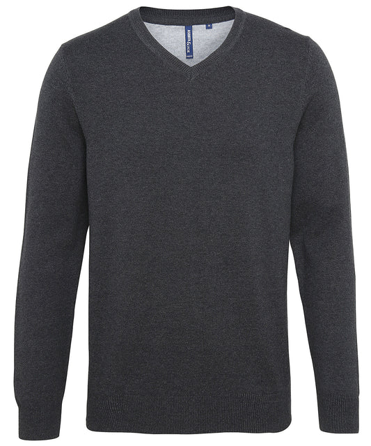 Men's cotton blend v-neck sweater