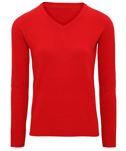 Women's cotton blend v-neck sweater