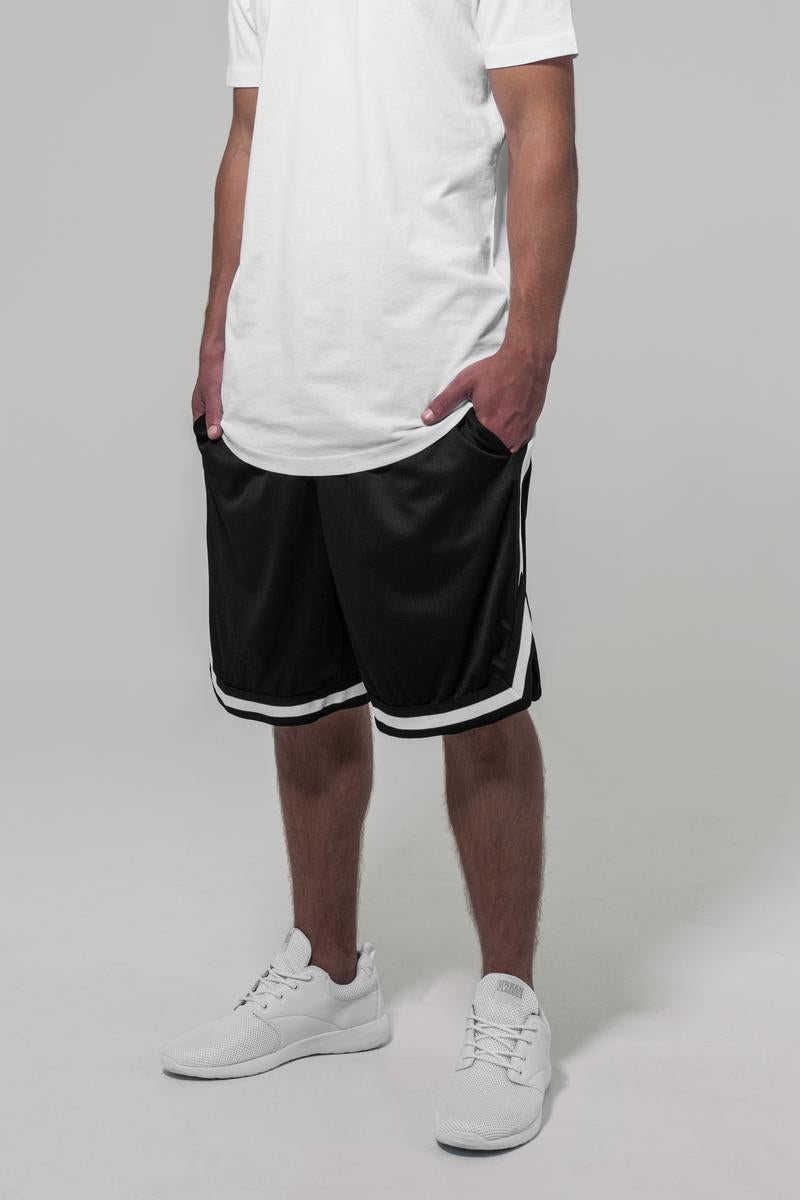 Two-tone mesh shorts