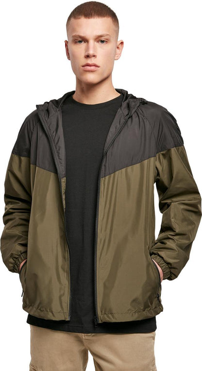 Two-tone tech windrunner jacket