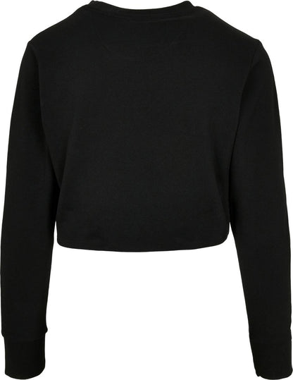 Womens terry cropped crew
