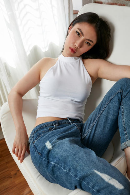 Womens turtleneck short top