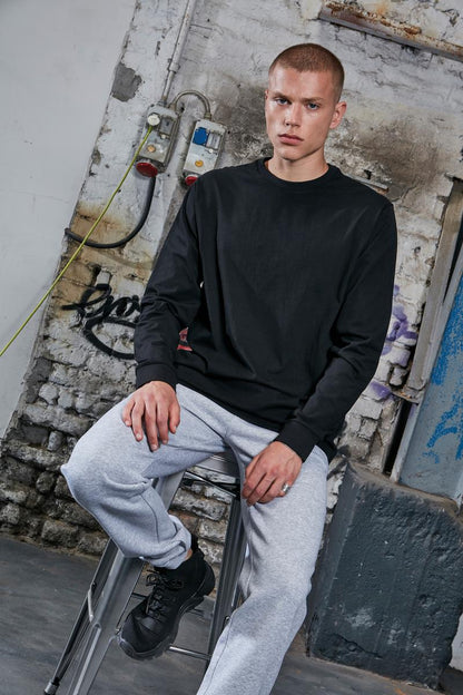Organic long sleeve with cuff rib