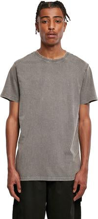 Acid washed round neck tee