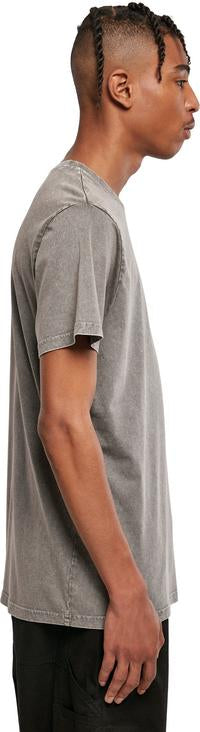 Acid washed round neck tee