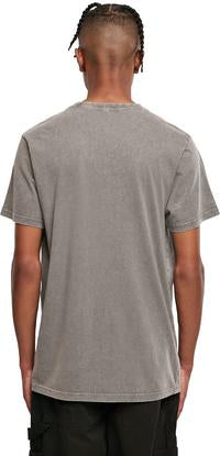 Acid washed round neck tee