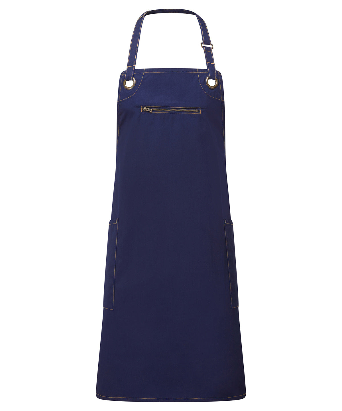 Barley' contrast stitch sustainable bib apron