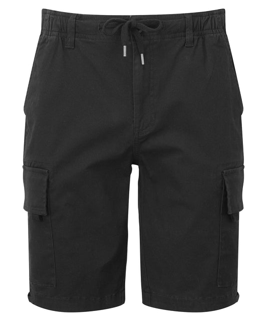 Mens drawstring cargo utility shorts