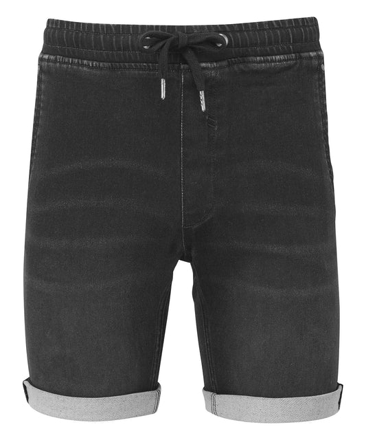 Mens denim drawstring shorts