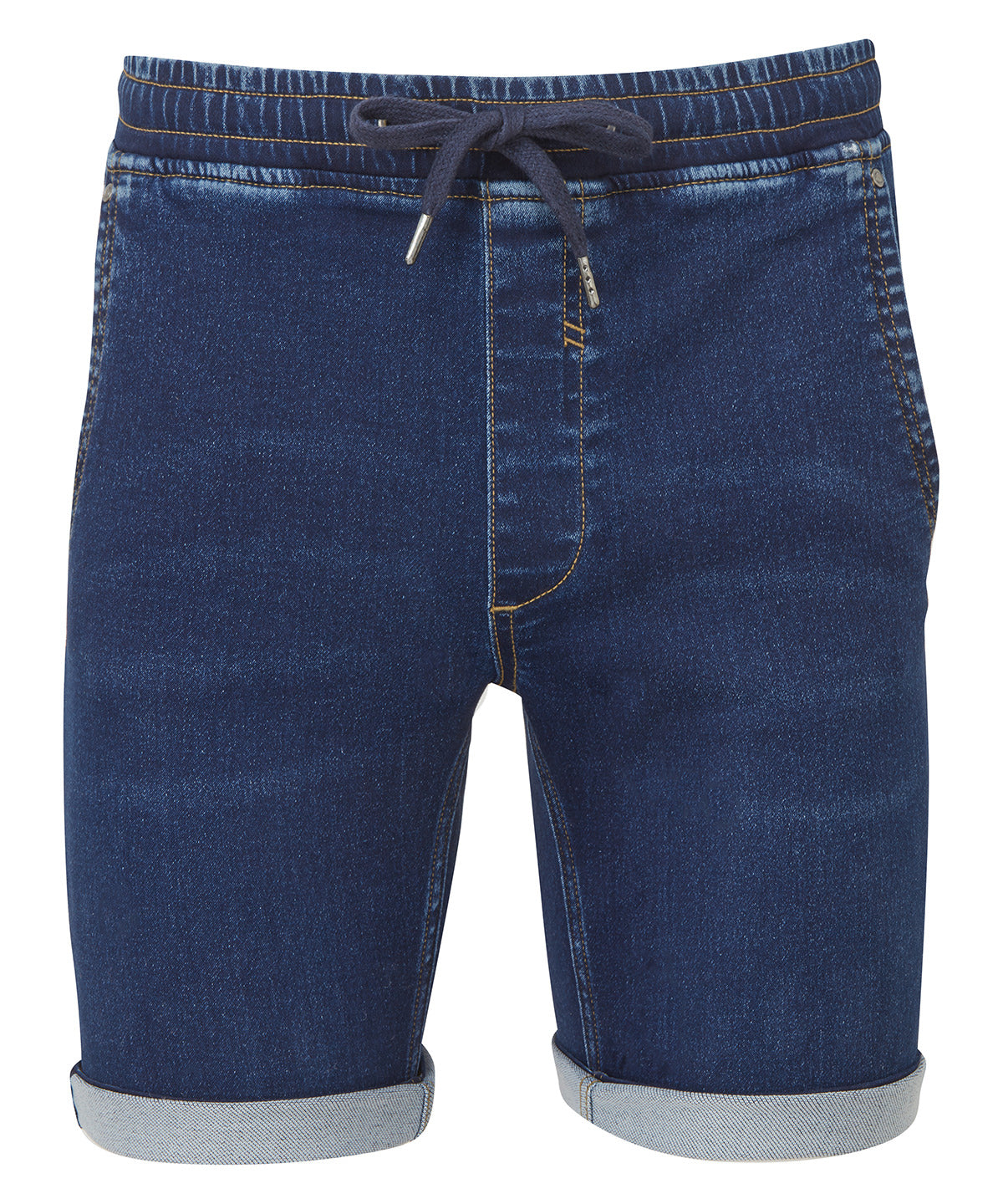 Mens denim drawstring shorts