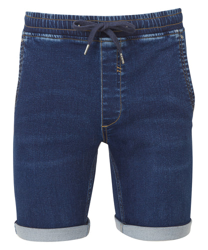 Mens denim drawstring shorts